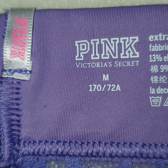 Victorias Secret Pink Xtra Low Rise Cheekster Purple Lace Panty Panties Undies M - Picture 5 of 7